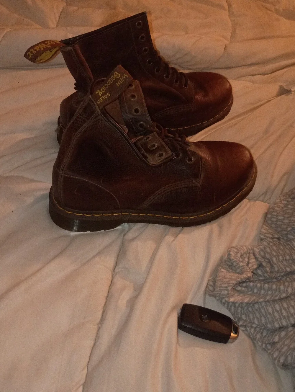 Dr. Martens Brown Leather Lace-Up Work Boots Size 10 Men's